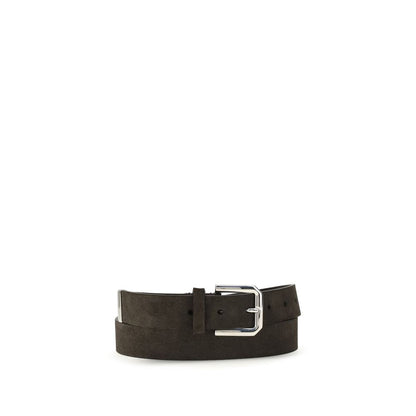 Brunello Cucinelli Zwarte Kalfsleren Bos Taurus Regular Riem
