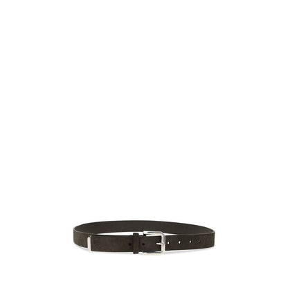 Brunello Cucinelli Zwarte Kalfsleren Bos Taurus Regular Riem