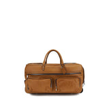 Brunello Cucinelli Brown Calf Leather Bos Taurus Trolley Bag