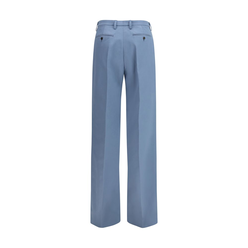 Pantalon Chino en Coton Bleu Prada - Élégance Quotidienne