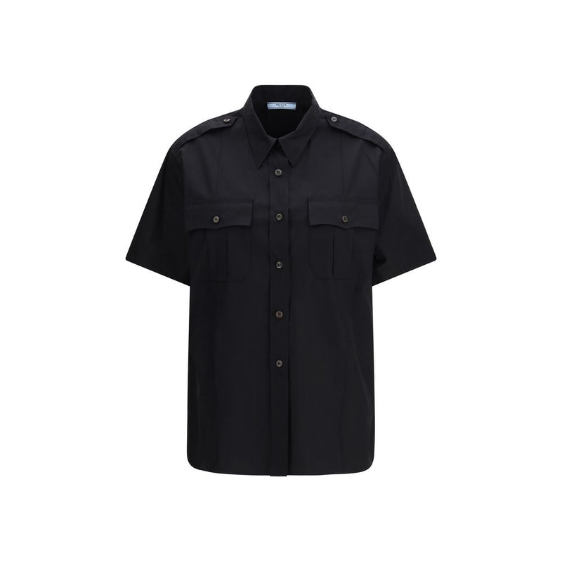 Prada Black Cotton Shortsleeve Shirt for Women