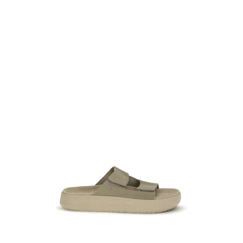 Veja Beige Calf Leather Bos Taurus Flat Sandals for Women