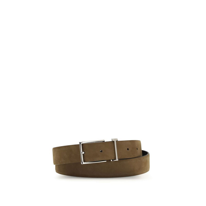 Ceinture Tom Ford Bos Taurus Regular en cuir de veau marron