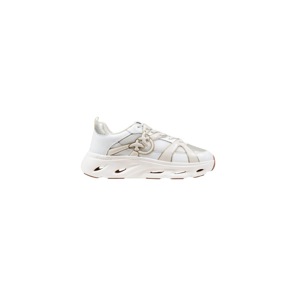 PINKO PINK 06 White Leather Athletic Sneakers for Women