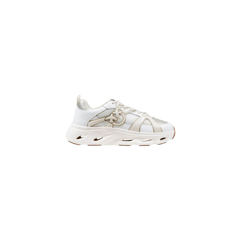 PINKO PINK 06 White Leather Athletic Sneakers for Women