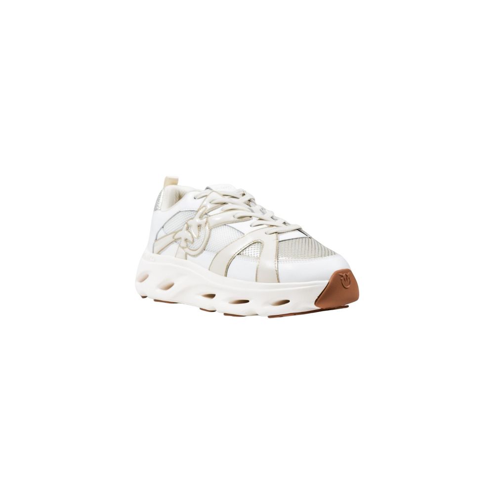 PINKO PINK 06 White Leather Athletic Sneakers for Women