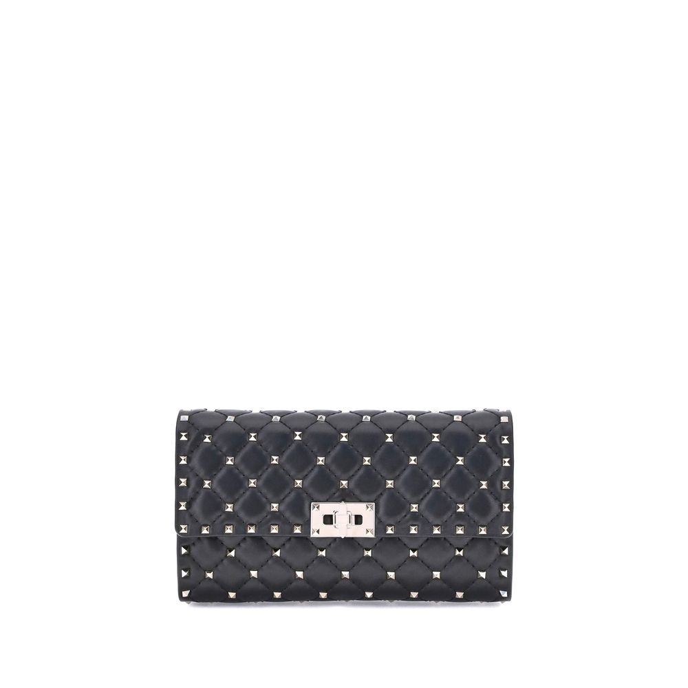 Sac bandoulière Valentino Garavani en agneau noir Ovis Aries
