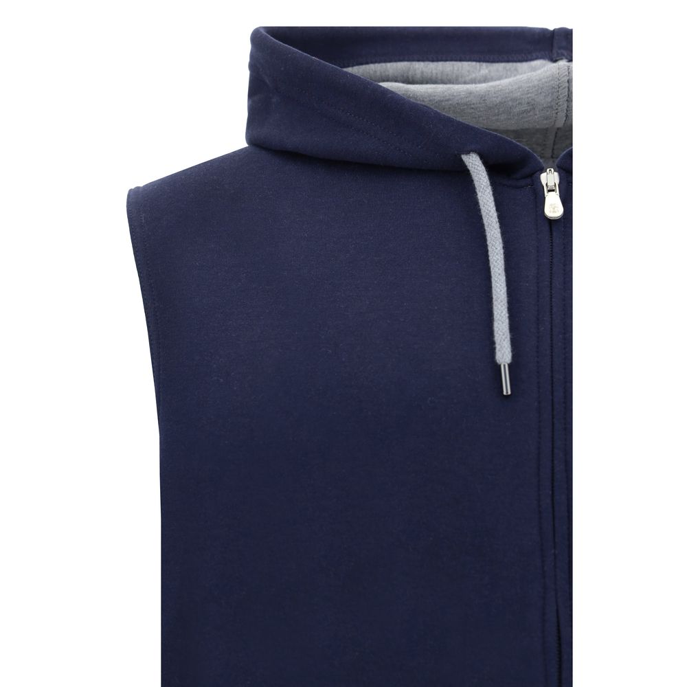 Brunello Cucinelli blauw katoenen sweatshirt