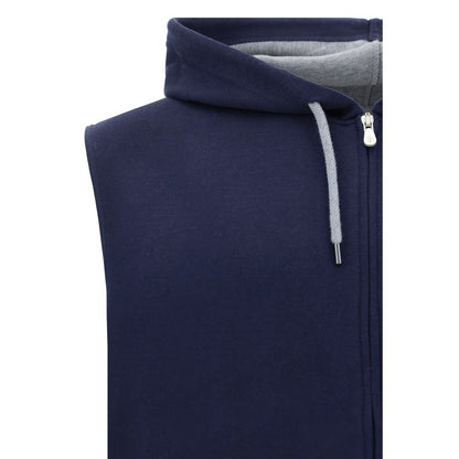 Brunello Cucinelli blauw katoenen sweatshirt