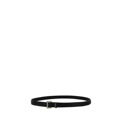 Ceinture fine Saint Laurent en agneau noir Ovis Aries Aries
