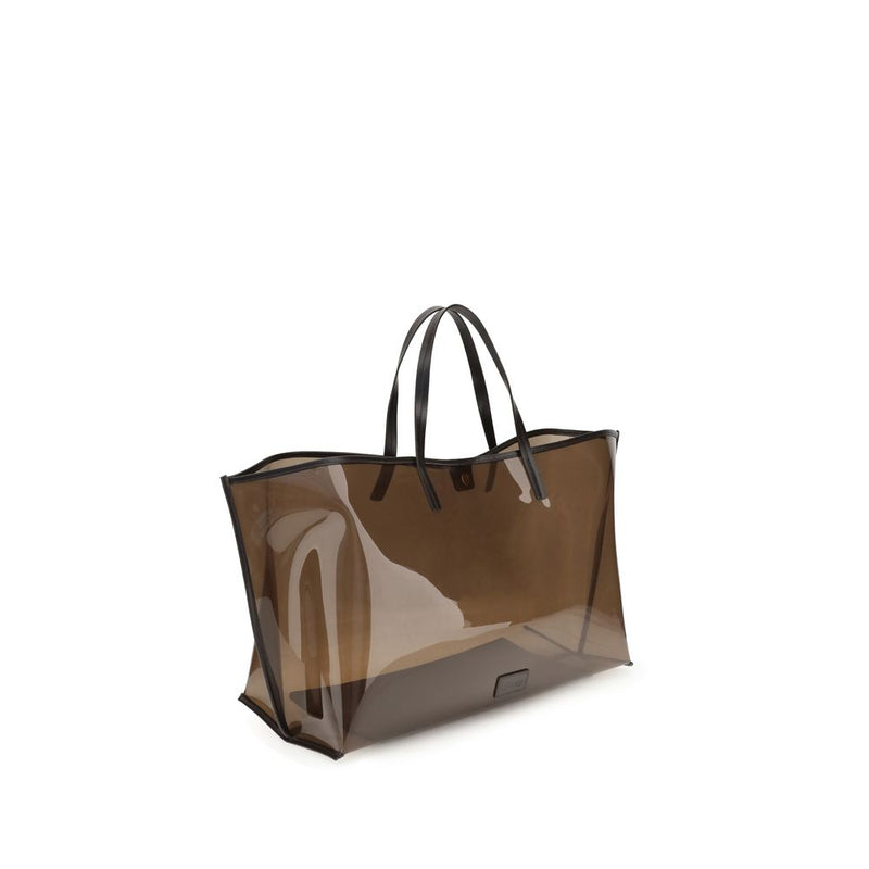 Staud Christos Brown PVC Handbag - Large Tote for Everyday Style