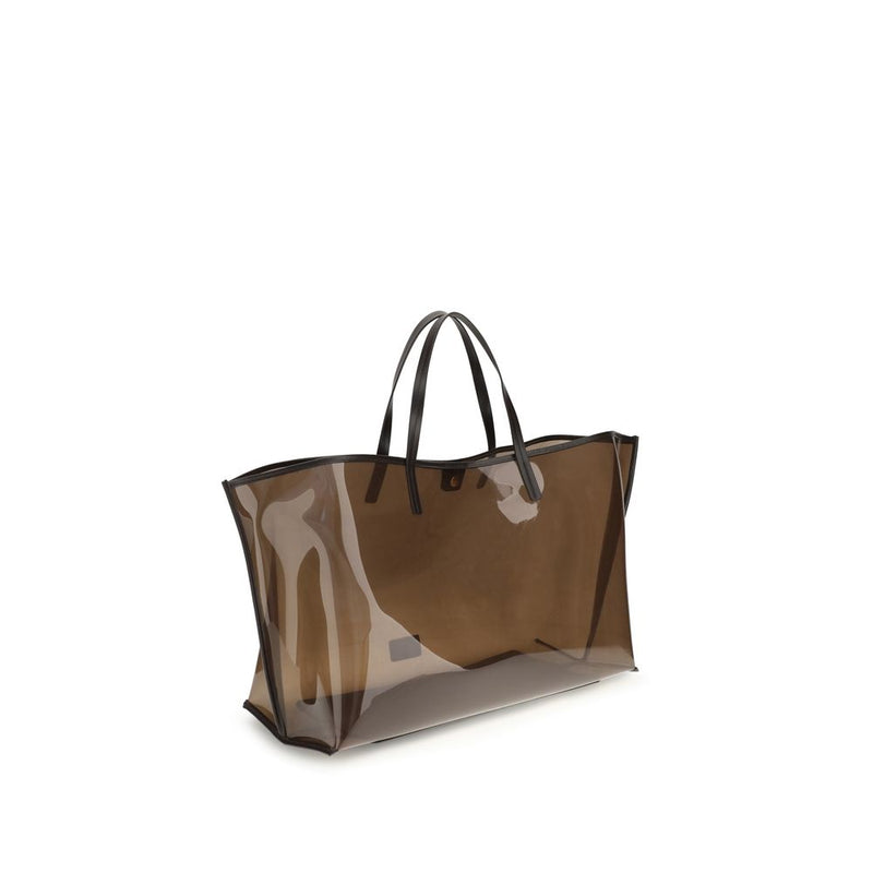 Staud Christos Brown PVC Handbag - Large Tote for Everyday Style