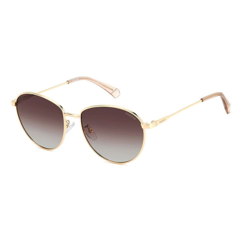 Polaroid Gold Stainless Steel Sunglasses for Women