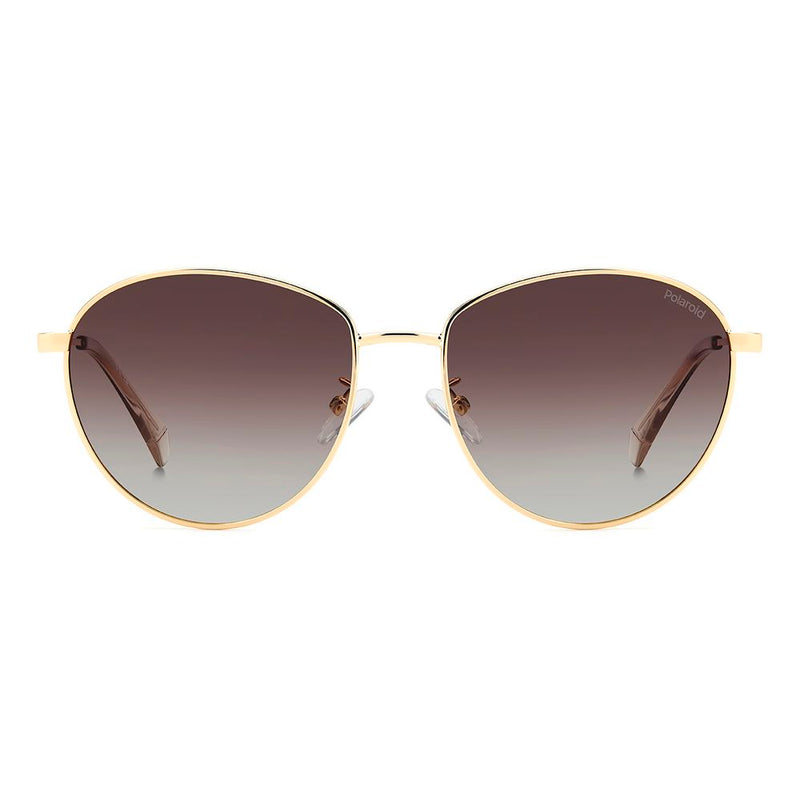Polaroid Gold Stainless Steel Sunglasses for Women
