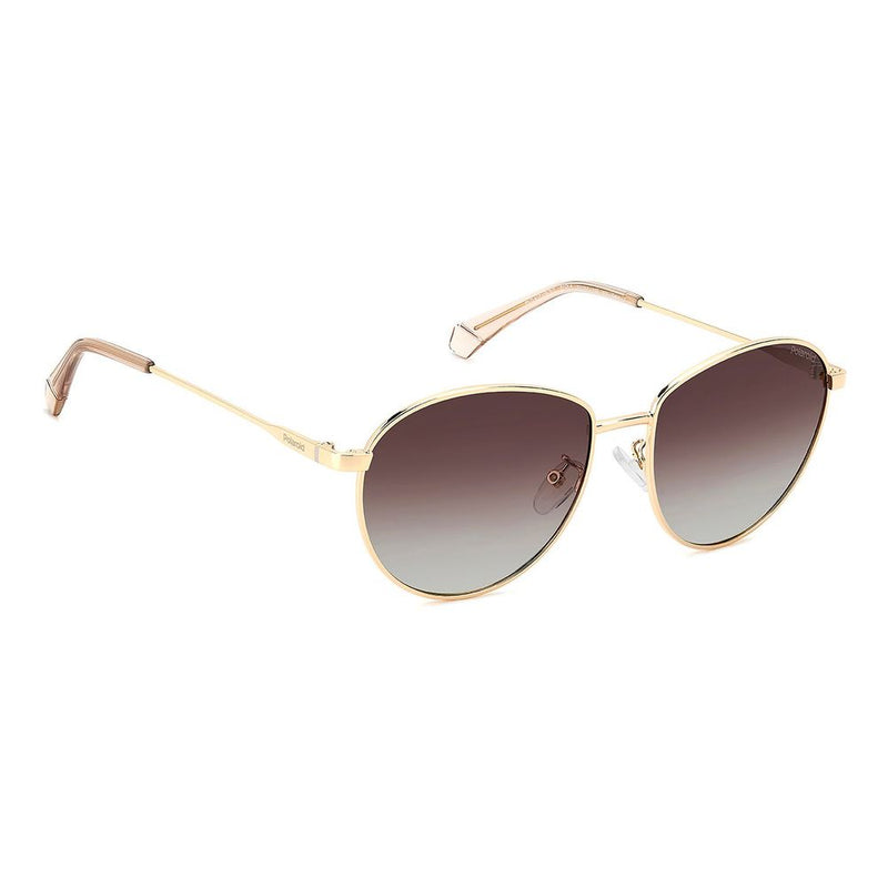 Polaroid Gold Stainless Steel Sunglasses for Women