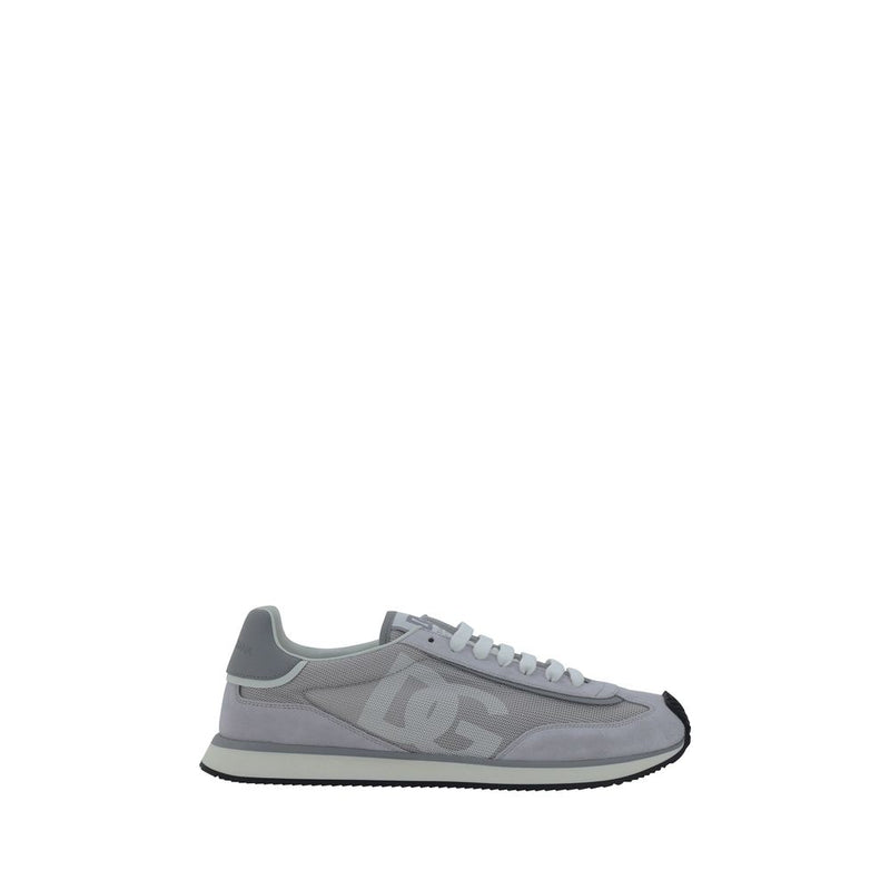 Dolce & Gabbana Gray Fabric Low Top Sneakers for Men