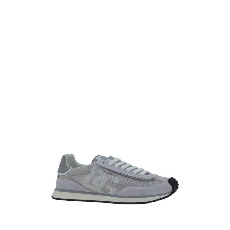 Dolce & Gabbana Gray Fabric Low Top Sneakers for Men
