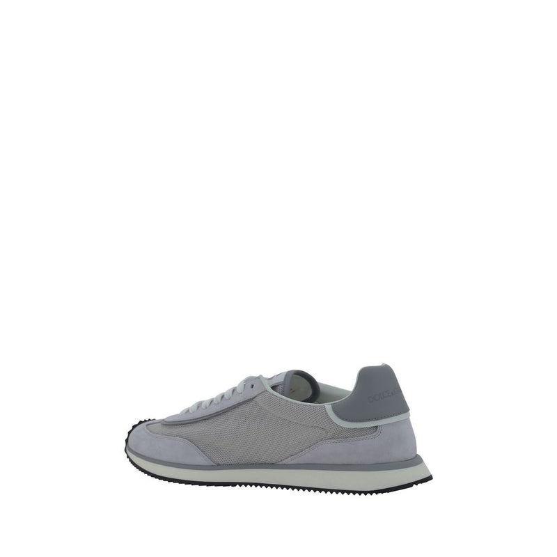 Dolce & Gabbana Gray Fabric Low Top Sneakers for Men