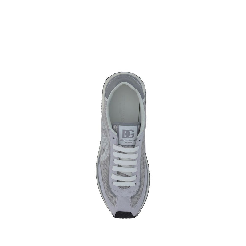 Dolce & Gabbana Gray Fabric Low Top Sneakers for Men