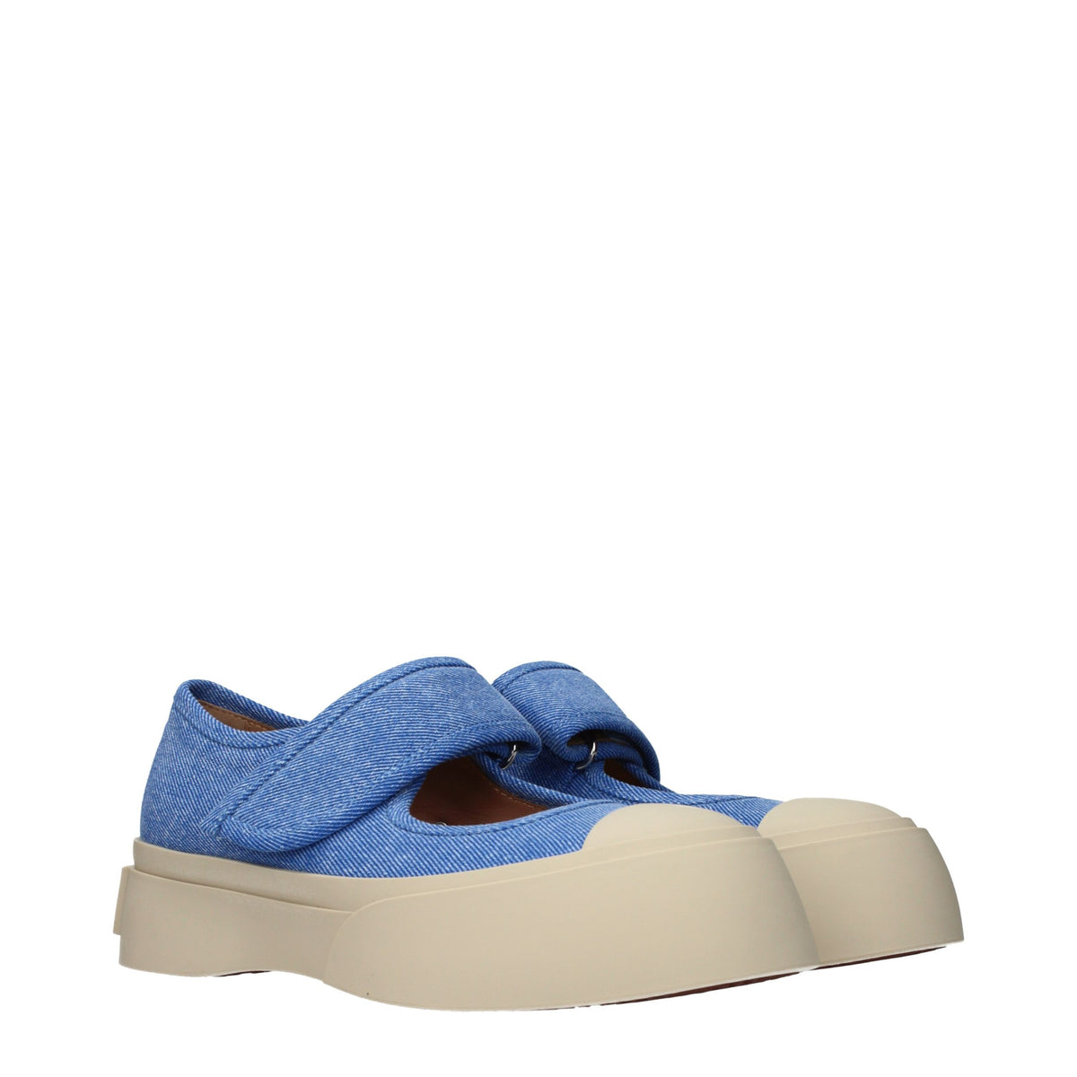 Marni Blue Fabric Low Top Sneakers for Women