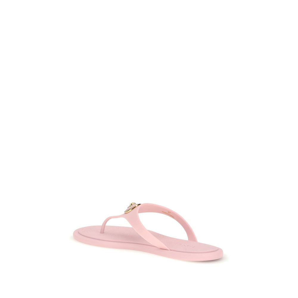 Versace Multicolor Rubber Flip-Flop Sandals for Women