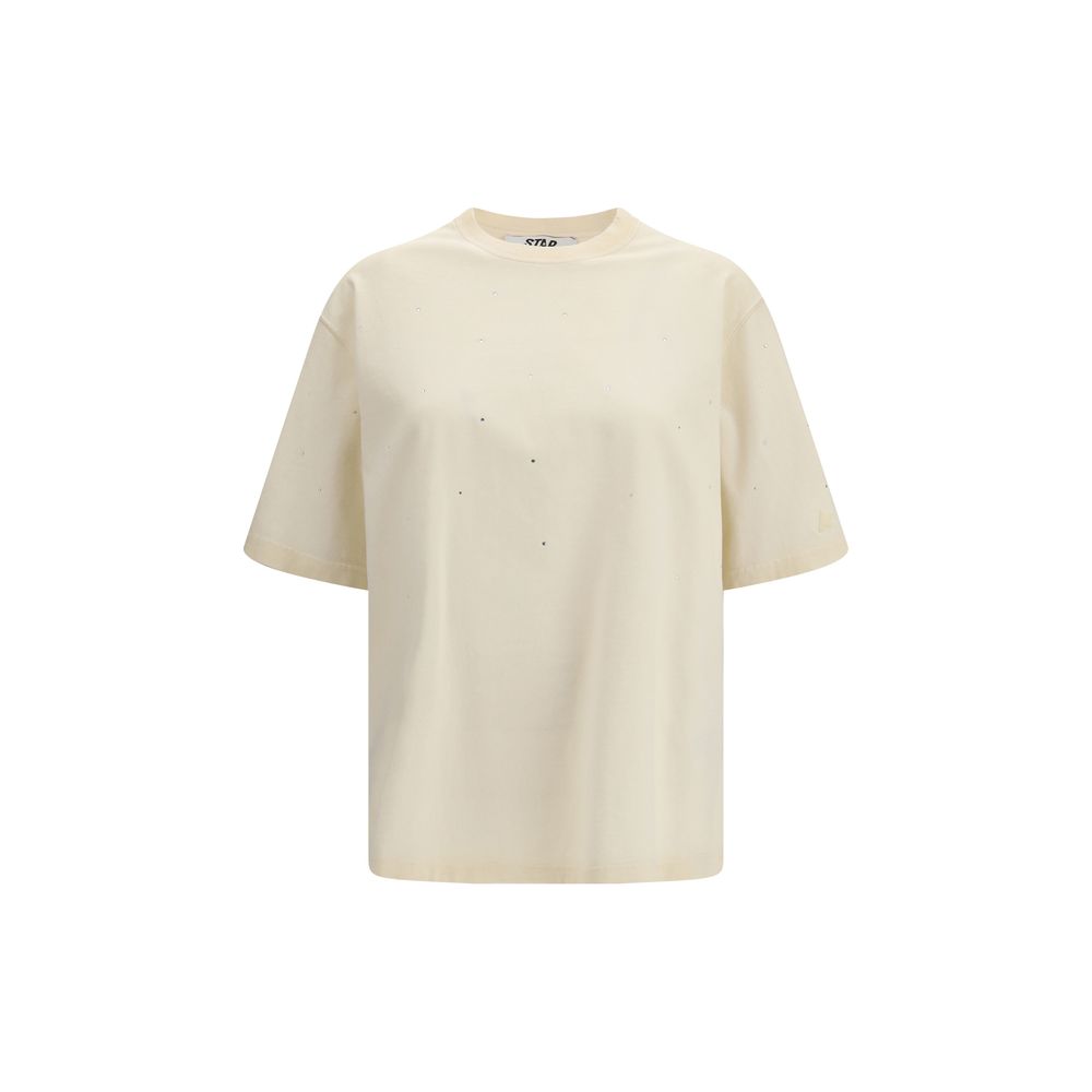 Golden Goose Star T-shirt Beige Cotton Sportswear