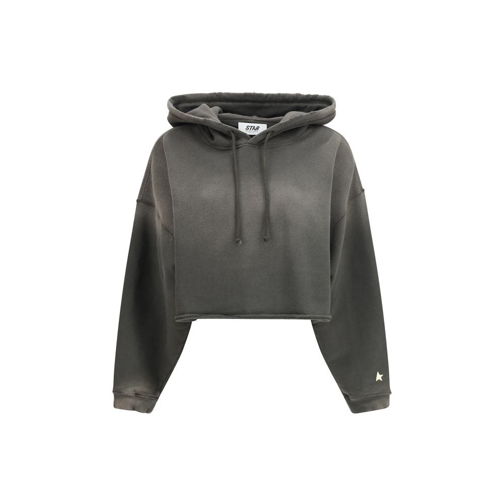 Golden Goose Gray Cotton Cropped Hoodie