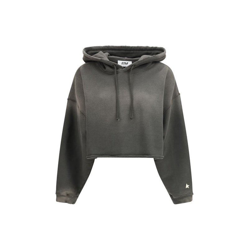 Golden Goose Gray Cotton Cropped Hoodie