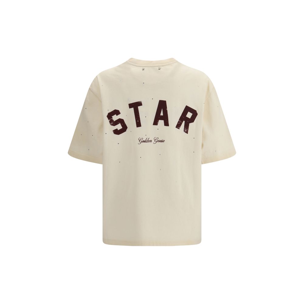 Golden Goose Star T-shirt Beige Cotton Sportswear