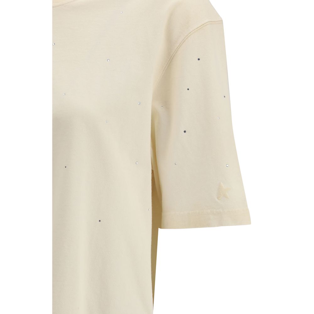 Golden Goose Star T-shirt Beige Cotton Sportswear