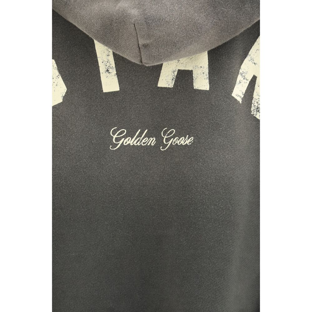 Golden Goose Gray Cotton Cropped Hoodie