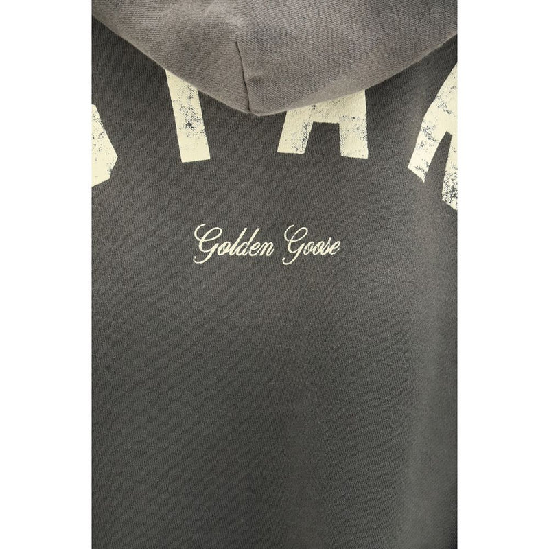 Golden Goose Gray Cotton Cropped Hoodie