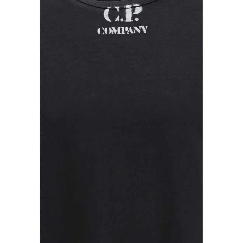 C.P. Company Black Cotton Printed Pogo T-Shirt