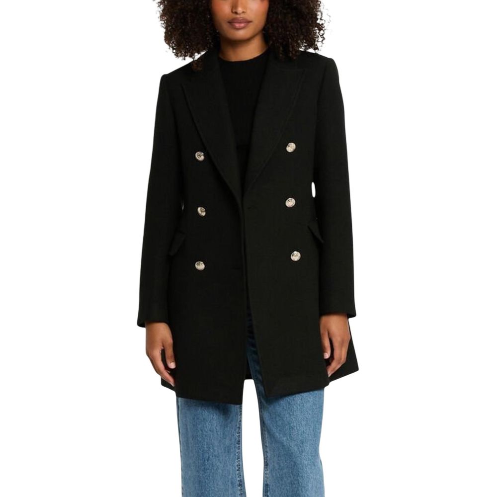 Morgan De Toi Black Polyester Coat - Elegant & Comfortable
