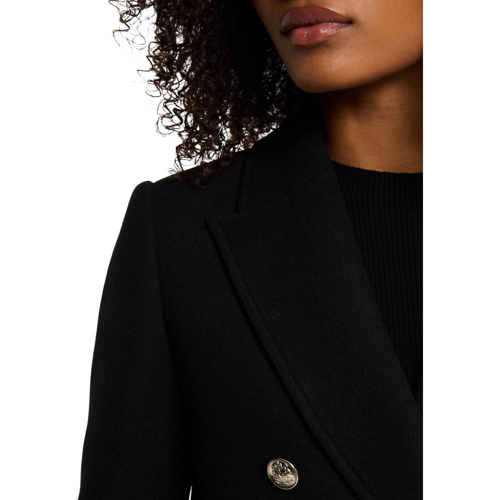 Morgan De Toi Black Polyester Coat - Elegant & Comfortable