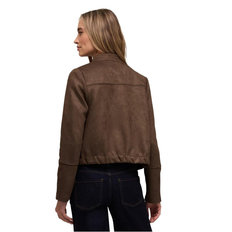 Street One Brown Velour Bomber Jacket for Women