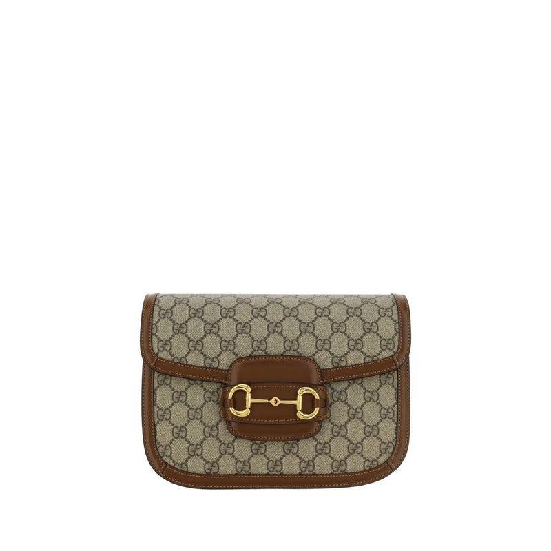 Gucci Beige Horsebit Shoulder Bag - Stylish & Versatile