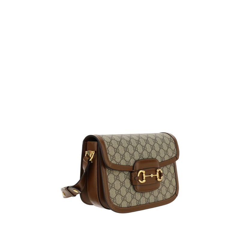 Gucci Beige Horsebit Shoulder Bag - Stylish & Versatile