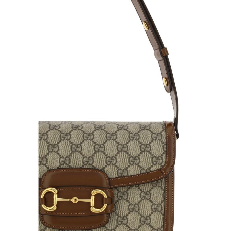 Gucci Beige Horsebit Shoulder Bag - Stylish & Versatile