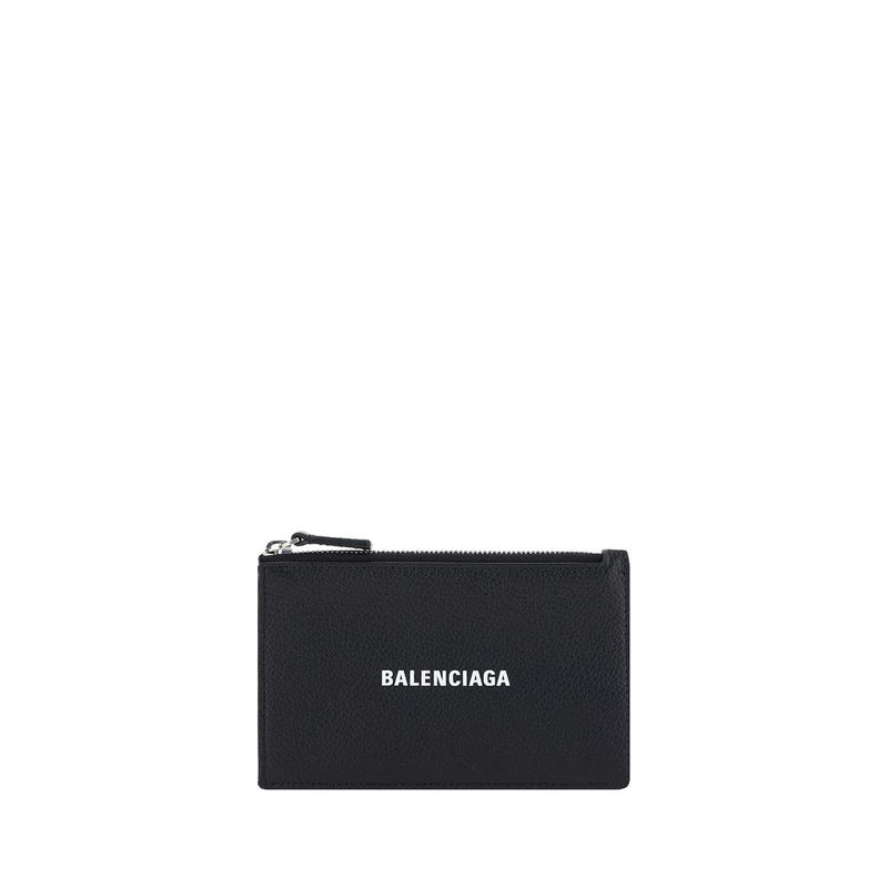 Portefeuille Balenciaga Bos Taurus en cuir de veau noir