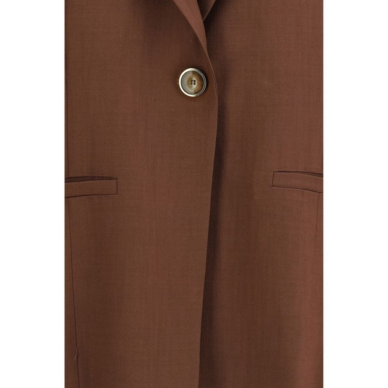 Veste sans manches PINKO marron en viscose