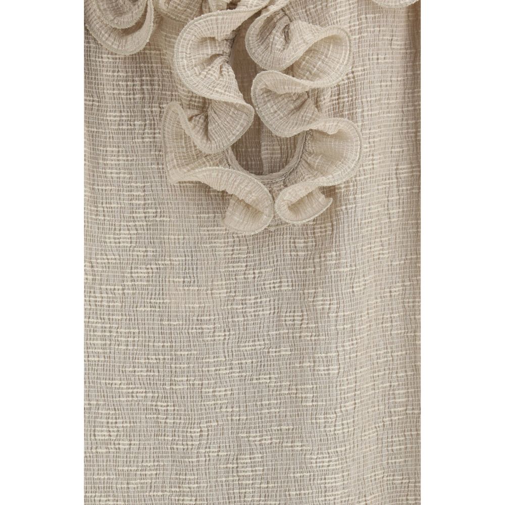 Magda Butrym Beige Lyocell Casual Dress for Summer