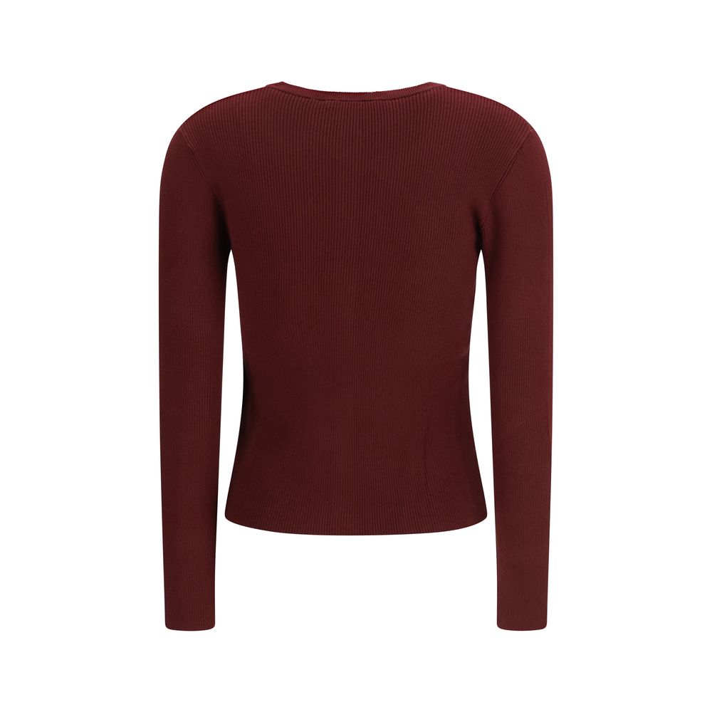 Max Mara Bordeaux Viscose Cardigan - Élégance et Confort
