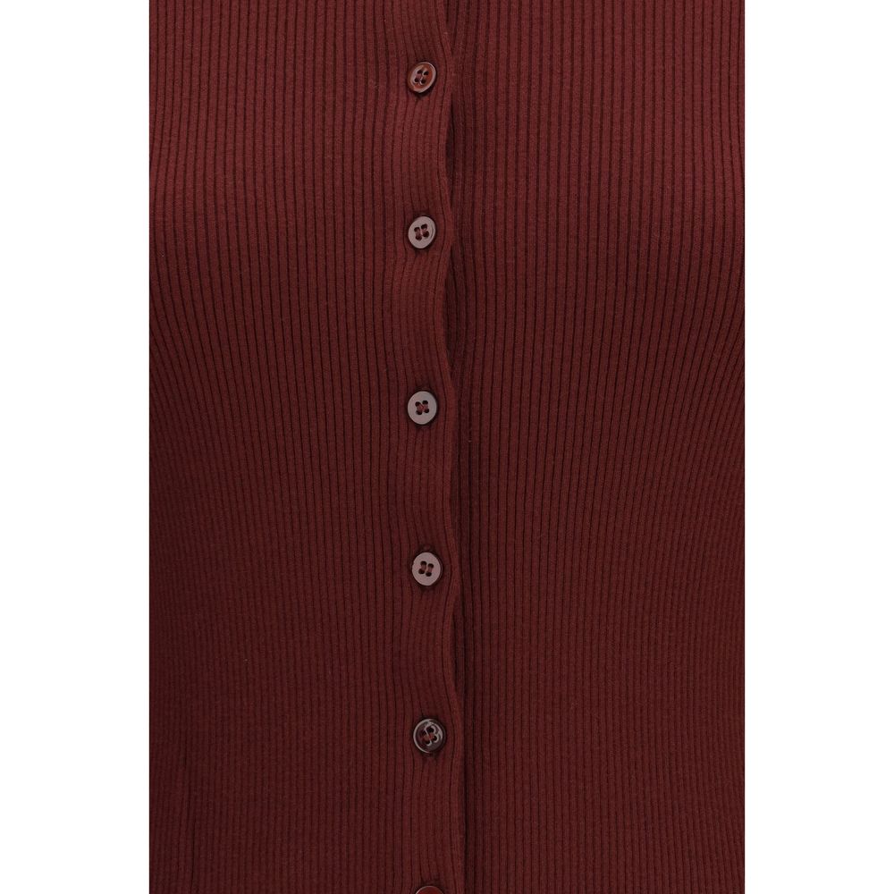 Max Mara Bordeaux Viscose Cardigan - Élégance et Confort