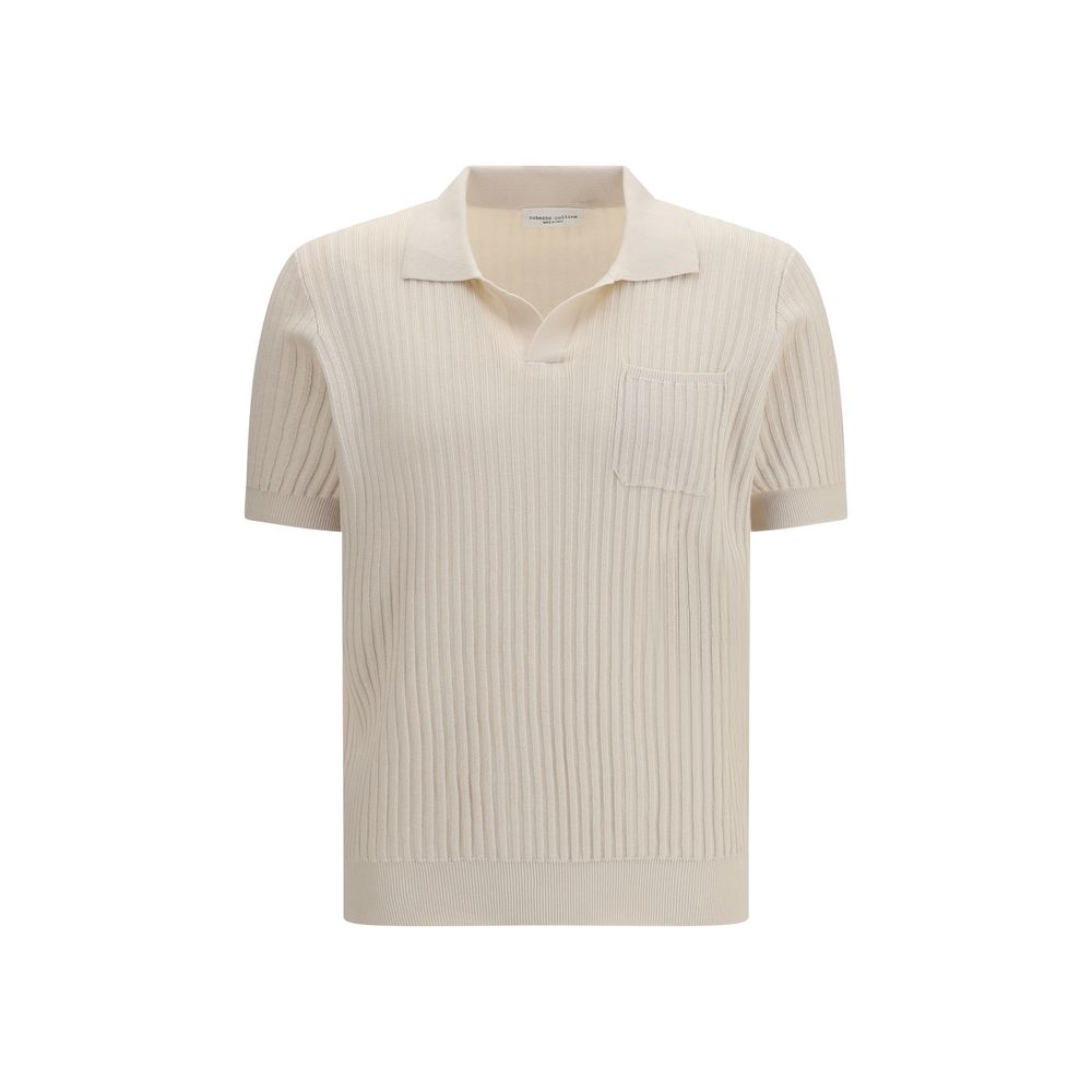 Roberto Collina Beige Cotton Polo Shirt - Slim Fit