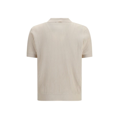 Roberto Collina Beigekleurig Katoenen Poloshirt