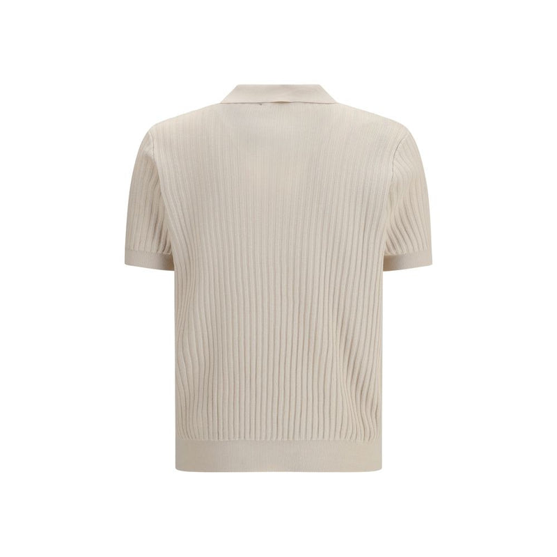 Roberto Collina Beigekleurig Katoenen Poloshirt
