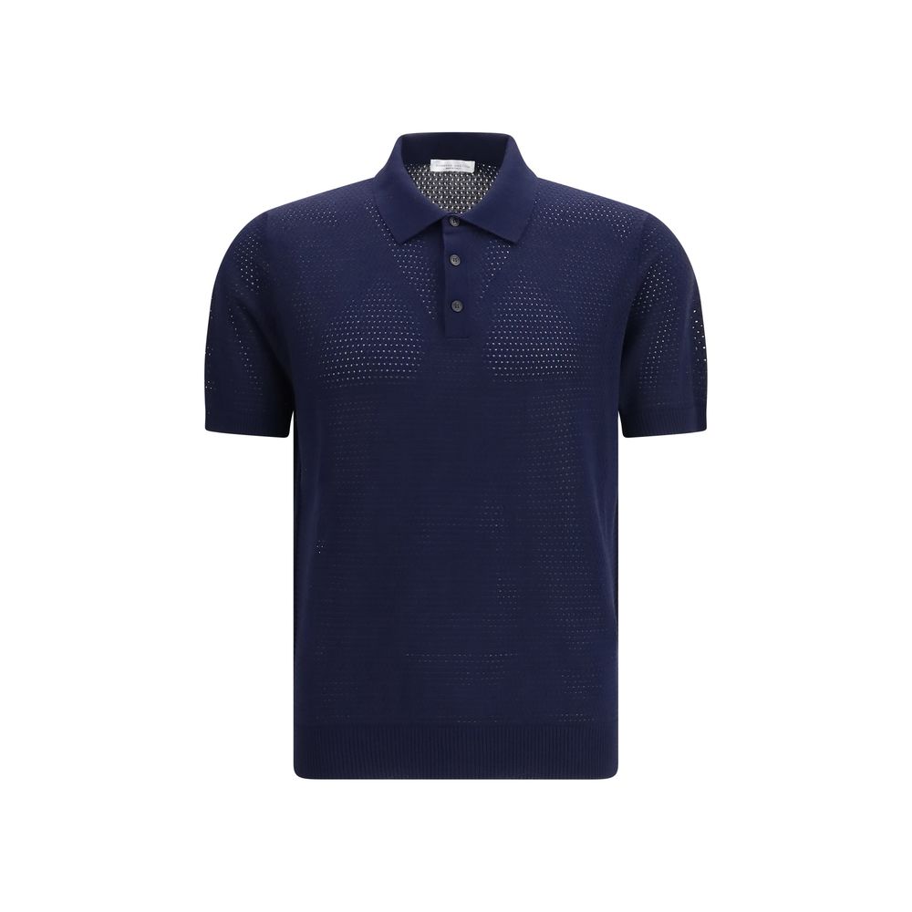 Roberto Collina Blue Cotton Polo Shirt for Men