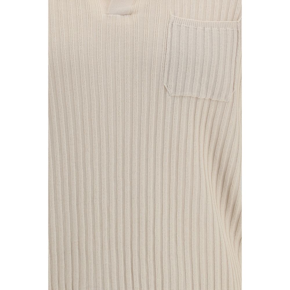 Roberto Collina Beige Cotton Polo Shirt - Slim Fit