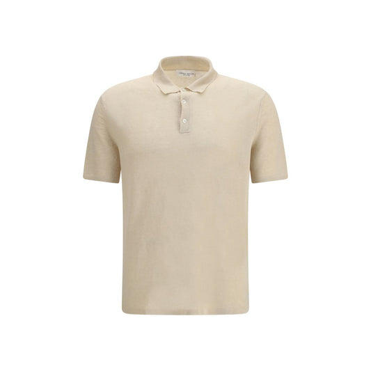 Roberto Collina Beige Linnen Poloshirt